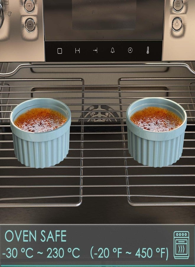 KEYFIVE Silicone Ramekins 8 oz Oven Safe, 2Pcs Creme Brulee Ramekins 8 oz, 4 inch Silicone Ramekin for Baking Souffle, Custard, Pudding - Image 3