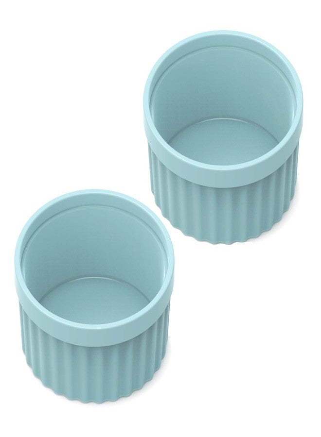 KEYFIVE Silicone Ramekins 8 oz Oven Safe, 2Pcs Creme Brulee Ramekins 8 oz, 4 inch Silicone Ramekin for Baking Souffle, Custard, Pudding - Image 1