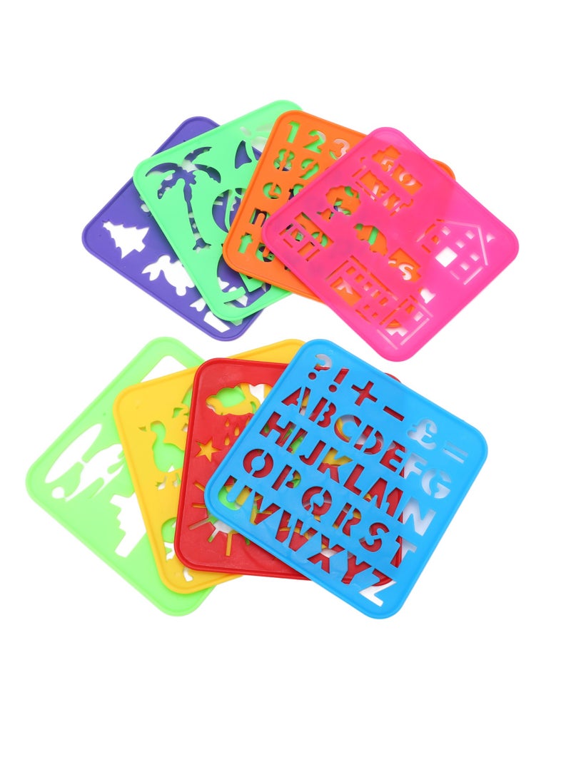 Velaurs 8 Pcs Painting Stencils Irregular Flexible Children's Hollow DIY Painting Auxiliary Stencils 0 Basic Painting Artifact  - Image 4