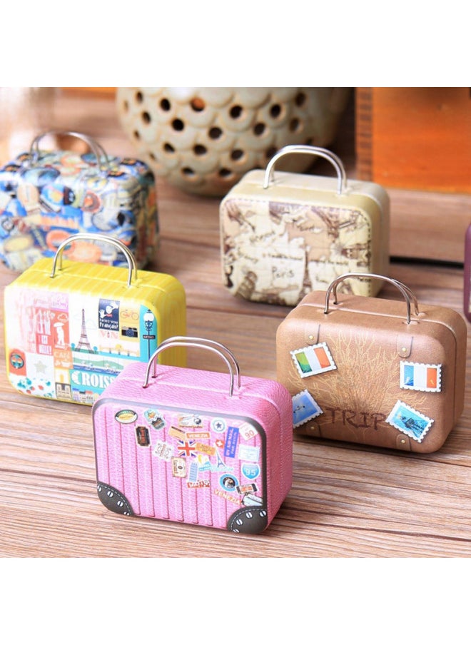 Generic - Flying Song Super Cute Metal Suitcase Music Box Mini Wind-up Music Box Creative Gift Gift Sky City-Color:03 Collage Stamps]-Dimensions:Music Winnie The Pooh - Image 1