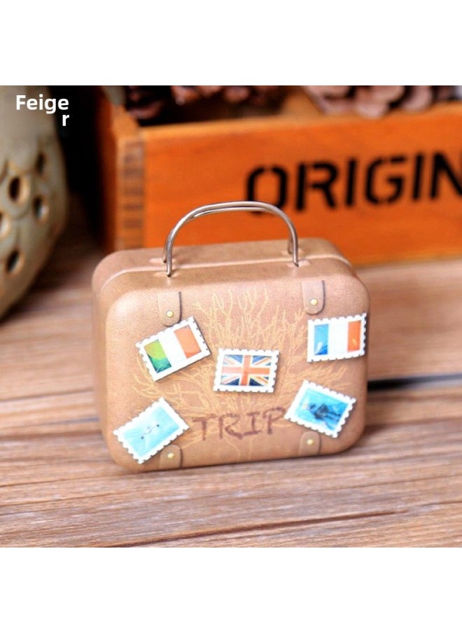 Generic - Flying Song Super Cute Metal Suitcase Music Box Mini Wind-up Music Box Creative Gift Gift Sky City-Color:03 Collage Stamps]-Dimensions:Music Winnie The Pooh - Image 1