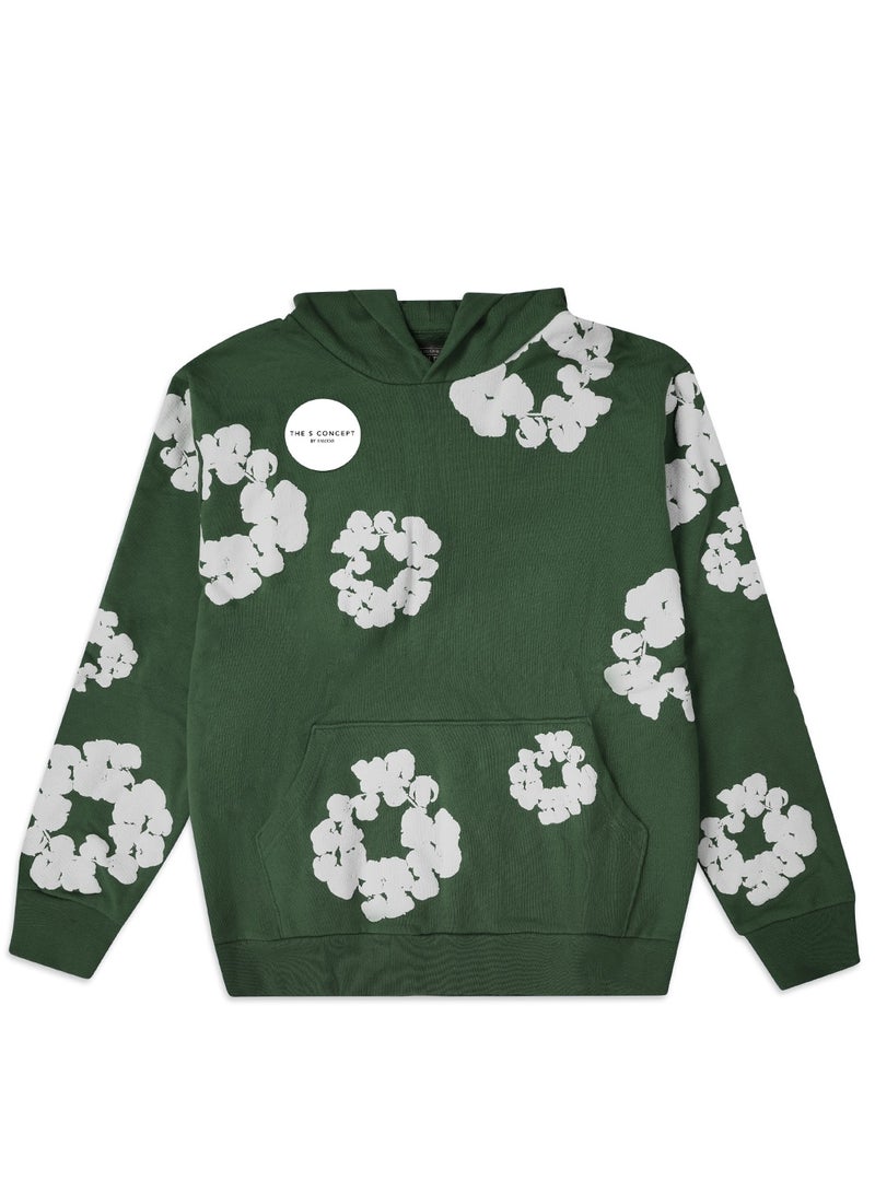 Denim Tears "      The Cotton Wreath Sweatshirts Green     " - Image 1