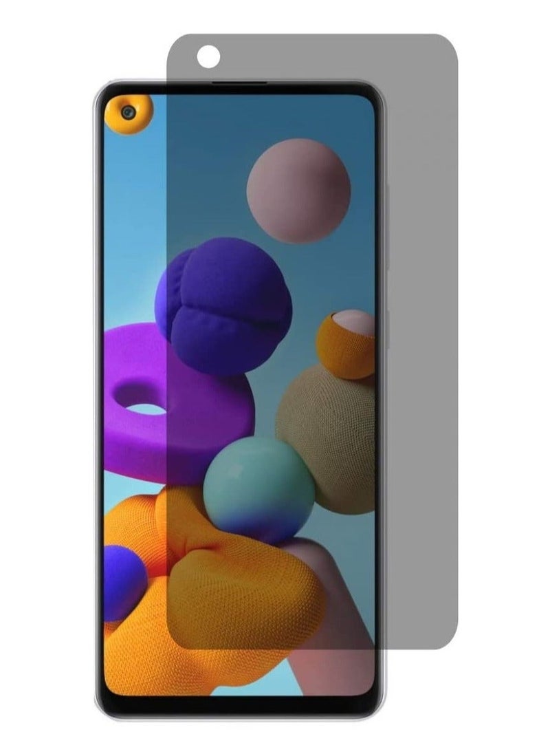 HuHa - Samsung Galaxy A21s Screen Protector Glass Full Glue Tempered Glass Screen Guard Anti Explosion 2.5D - Image 1