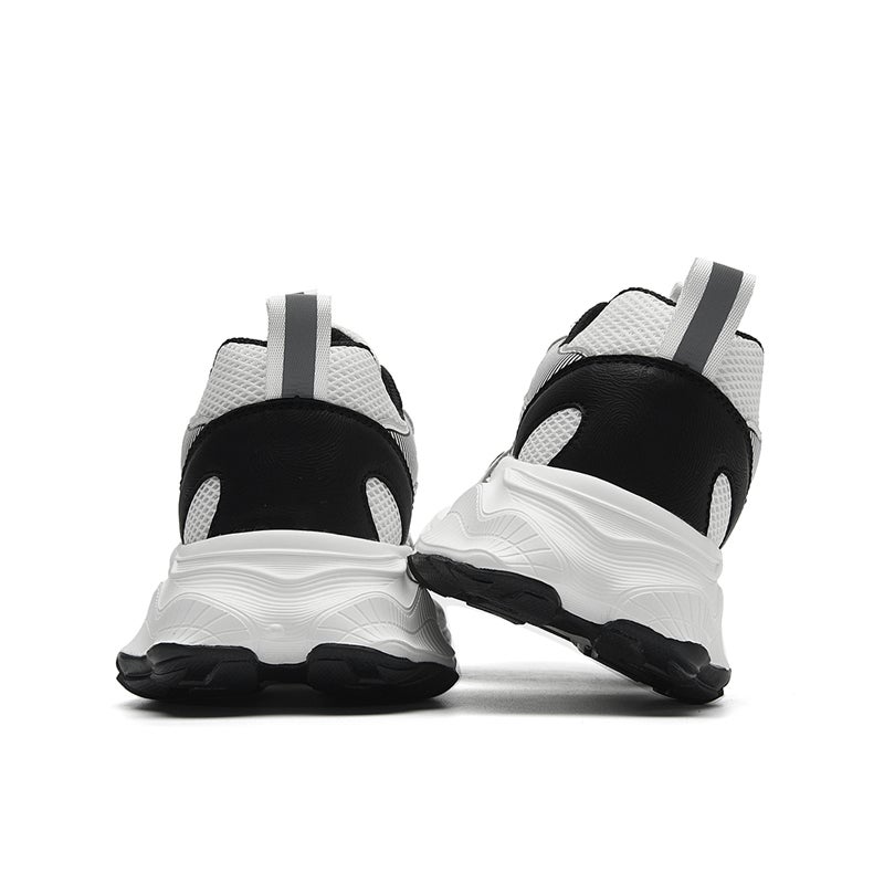 AOKANG Trendy Play All Season Breathable Comfortable Distressed Patchwork, Black & White, Campus Everyday Commute - Image 5