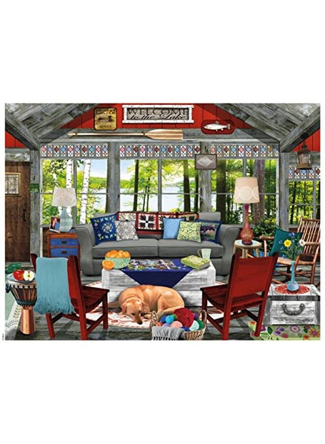 Ceaco Tracy Flickinger Lake Cabin Oversized 300 Piece Jigsaw Puzzle - Image 1