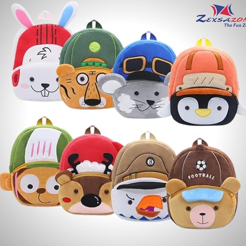 ZEXSAZONE Kids Backpack | 14L Plush School Bag for Boys & Girls | Cute & Lightweight Bag for 3-8 Years | Ideal for Nursery, Preschool & 1st Grade (Blue) - Image 5
