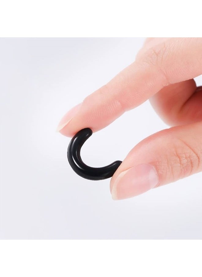 gouweiba - 28pcs Eyelash Curler Refill Pads - Silicone Rubber Universal Eye Lash Curler Replacement with Clear Storage Box (Black) - Image 1