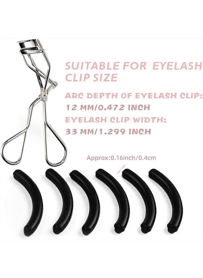 gouweiba - 28pcs Eyelash Curler Refill Pads - Silicone Rubber Universal Eye Lash Curler Replacement with Clear Storage Box (Black) - Image 1