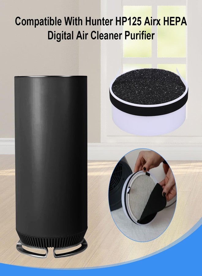 GreeSuit HP125 HEPA Filter Replacement for Hunter HP125 AirX HEPA Digital Air Cleaner Purifier, 2 HEPA Filter+ 4 Activated Carbon Pre-Filter - Image 3