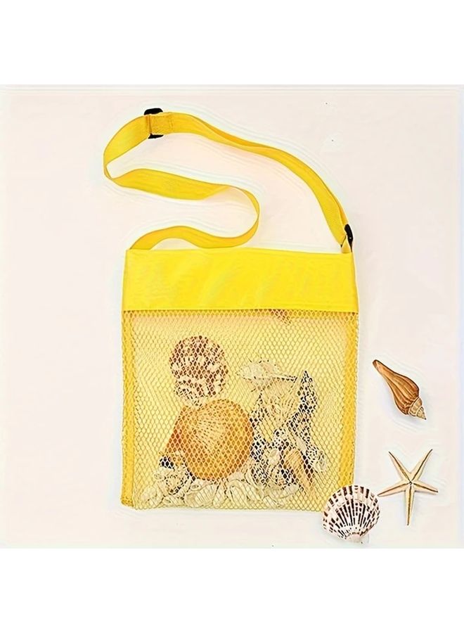 حقيبة تخزين ألعاب الشاطي الوردية بحزام قابل للتعديل مع أدوات حفر الرمل للأطفال - Image 4