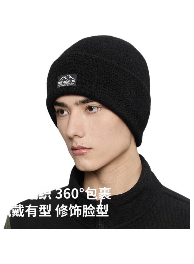 Mission Uv Pure Wool Hat For Men, Autumn And Winter Thickened Warm Knitted Cap, Men'S Winter Hat, Knitted Beanie, Cold-Proof Ear-Covering Hat For Winter - Image 2