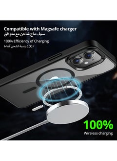 UCHUANG iPhone 11 MagSafe Case Cover Slim thin Anti-Yellow Shockproof Protection Hard Scratch-Resistant Back Grade Clear Case for Apple iPhone 11 6.1 inch - Black  - Image 2