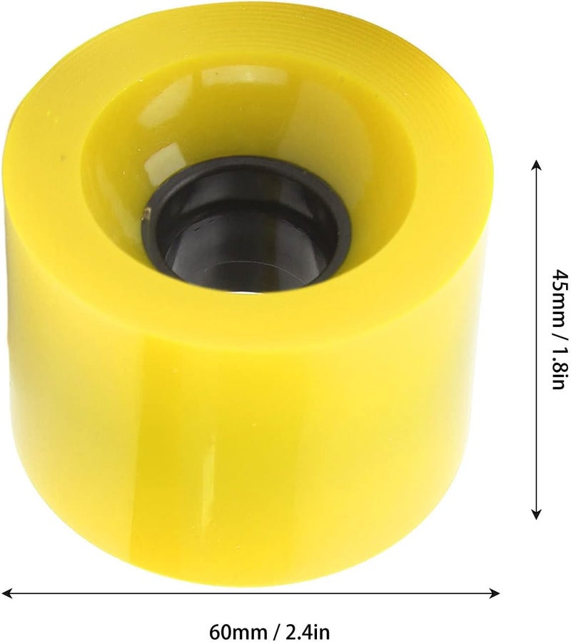 4Pcs Skateboard Wheels, Wheels with Standard Size for Banana Board, Small Fish Board, Wooden Fish, Strong Compatibility, High Strength, Good Grip, L 4Pcs Skateboard, - Image 2