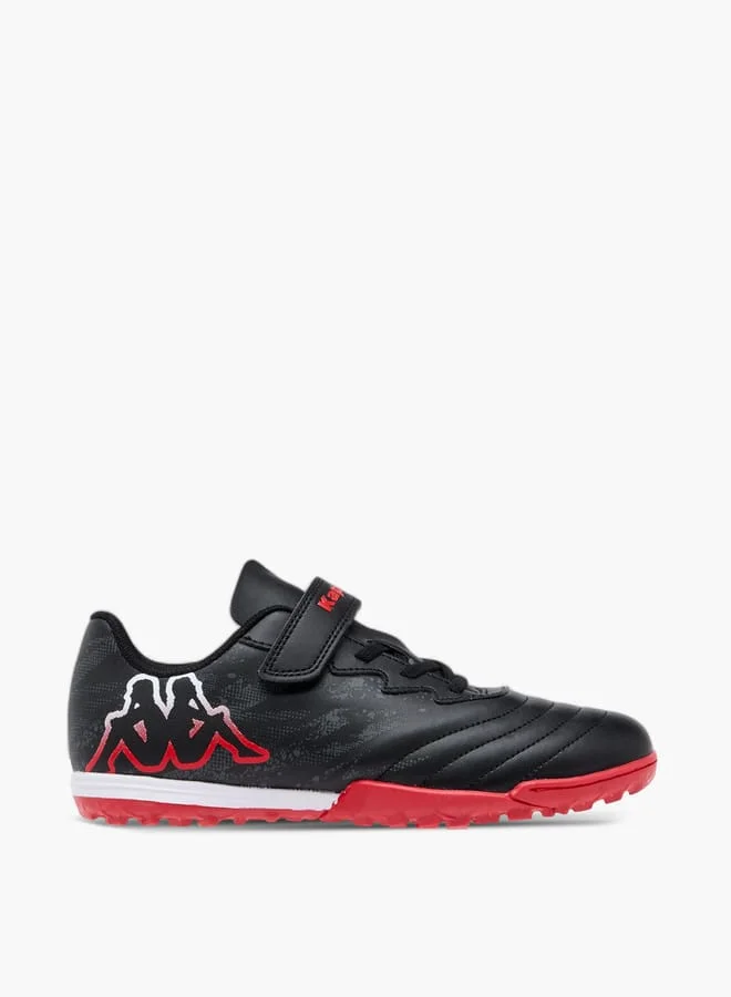 Kappa Boys' Logo Print Sports Shoes with Hook and Loop Closure