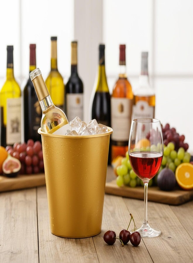 Layhit مجموعة لايهيت من 48 دلو ثلج بلاستيكي سعة 3 لترات، دلو نبيذ للحفلات، مبرد تخزين مشروبات الشمبانيا والنبيذ والمشروبات الغازية والبيرة للاستخدام مرة واحدة، مناسب لحفلات الهالوين وحفلات الزفاف (ذهبي) - Image 5