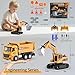 MQDMINI Remote Control Excavator and Dump Truck Toy Set RC Construction Vehicles Toy with Barricades Road Signs Simulated Rocks Lights and Sounds Present for Toddlers 312 Year Boys Girls - Image 4