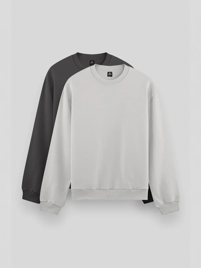 تومي لايف TOMMY Men's Plain Crew Neck Sweatshirt