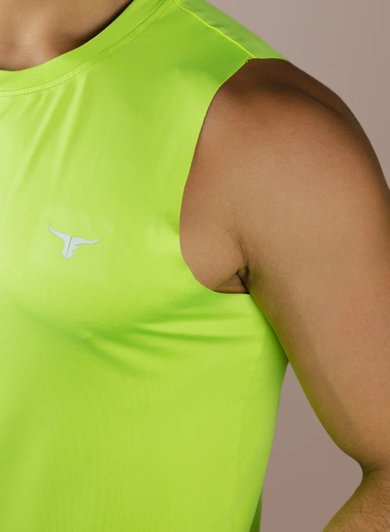 THUGFIT LiftRift Sleeveless Men's Slim Fit Tank Top - Fluorescent green
