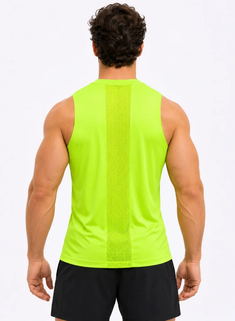 Thugfit LiftRift Sleeveless Men's Slim Fit Tank Top - Fluorescent green