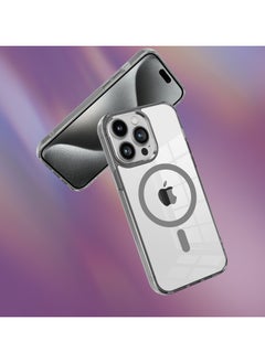 ICARLUS For Apple iPhone 15 Pro Max Case Compatible with MagSafe TPU+PC Anti-Scratch Cover - Gray  - Image 5