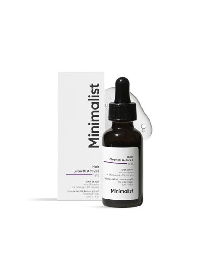 منيماليست سيروم كثافة الشعر 18% | مع بروكابيل، كابكسيل، ريئيندسيل، أناغين وبايكابيل للتحكم في تساقط الشعر ونمو الشعر للرجال والنساء | 30 مل - Image 1