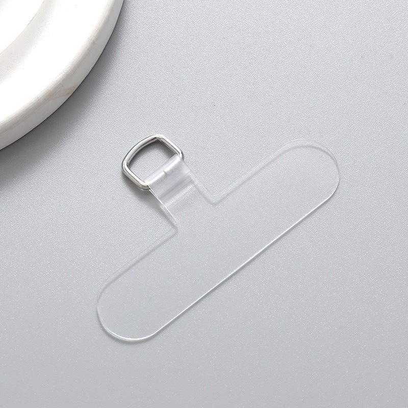 Colorful Solid Fabric Phone Case T-Clip Universal Strap Pad C313-T type curing cloth clip (transparent TPU)