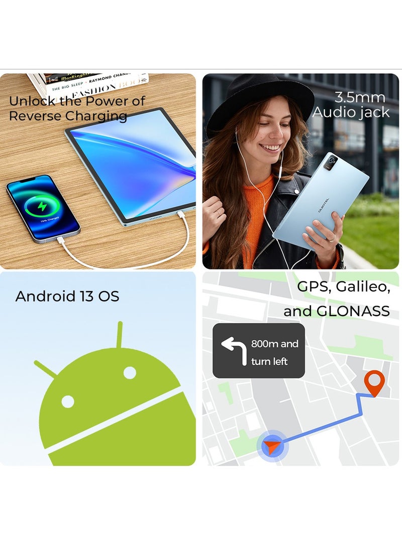Oukitel - OKT3 Smart Tablet 10.51-Inch IPS FHD Touch Screen Android 13 Octa-Core Processor 8+256GB 16+8MP Camera Dual SIM 8250mAh Battery GPS/CNSS/GLONASS/GALILEO With Power Bank Function - Image 1