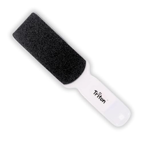 TRITON Professional Double Sided Emery Pads Foot Scrubber Scraper Rasp File Buffer Reduces Corns, Calluses, Rough, Hard, Dry, Cracked, Dead Skin_White - Image 1