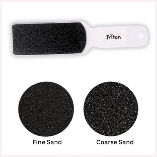 TRITON Professional Double Sided Emery Pads Foot Scrubber Scraper Rasp File Buffer Reduces Corns, Calluses, Rough, Hard, Dry, Cracked, Dead Skin_White - Image 4