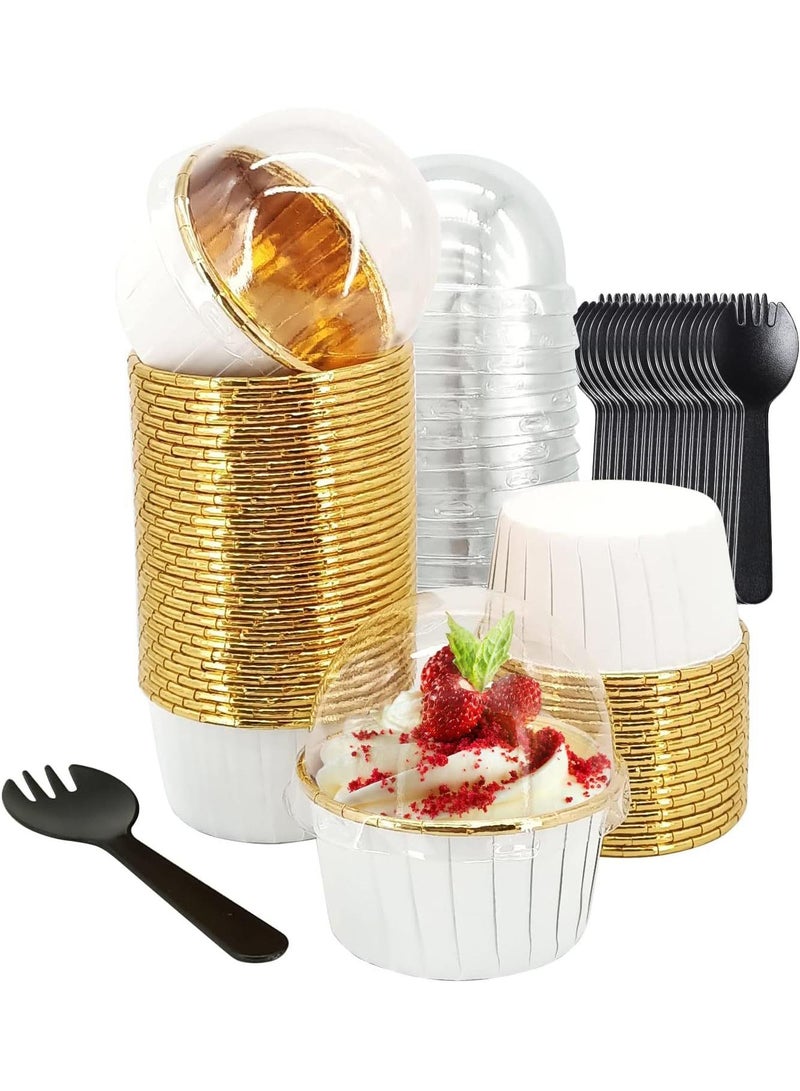 Bluejw 150-Piece Cake Baking Paper Cup Set Capped Rolled Edge Cake Cup And Muffin Cup - Image 1