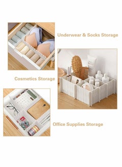 KASTWAVE Drawer Divider, KASTWAVE Adjustable DIY Storage Organizer Separator for Tidying Clutter Cutlery Makeup Clothes of Dresses, Desk & Box in Kitchen Bathroom Bedroom Office Cut at Will (16 pcs)  - Image 2
