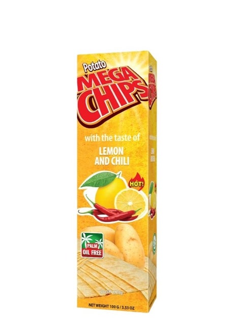 Mega Potato Chips with the Taste of Lemon and Chili 100g
