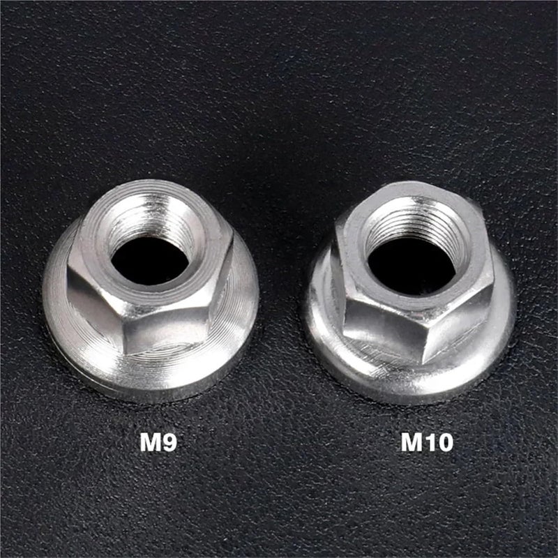 مسامير قاعدة العجلات (Lug Nuts)، 30 قطعة، من الفولاذ المقاوم للصدأ، لعجلات الدراجات والسيكلات، بأحجام M9/M10، مزودة بنمط مانع للانزلاق (M10) - Image 3