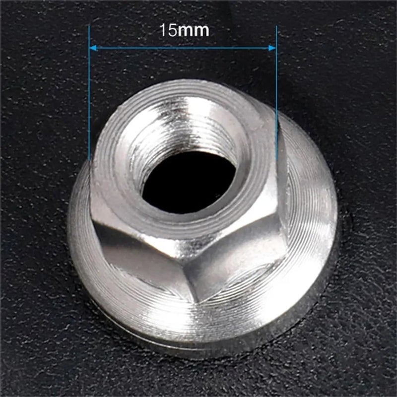 مسامير قاعدة العجلات (Lug Nuts)، 30 قطعة، من الفولاذ المقاوم للصدأ، لعجلات الدراجات والسيكلات، بأحجام M9/M10، مزودة بنمط مانع للانزلاق (M10) - Image 5