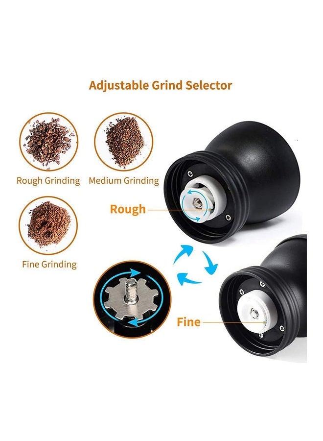 NIBEMINENT Manual Coffee Grinder with Two Glass Jars Black 730grams - Image 3