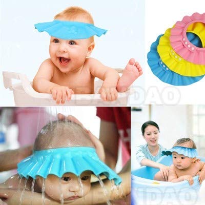 DPISZONE Adjustable Baby Shower Cap New Soft Bathing Baby Wash Hair Eye Ear Protector Hat for New Born Infants babies Boys Girls (Multicolor) - Image 2