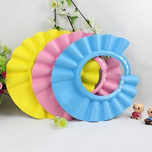 DPISZONE Adjustable Baby Shower Cap New Soft Bathing Baby Wash Hair Eye Ear Protector Hat for New Born Infants babies Boys Girls (Multicolor) - Image 4