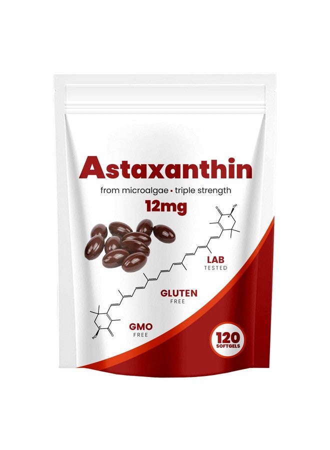 Yoqpoe Astaxanthin 12mg, Natural Antioxidant, Supports Immune, Fresh Microalgae for Skin Eye and Internal Circulation Health, 120 Softgels (01, 01#) - Image 1