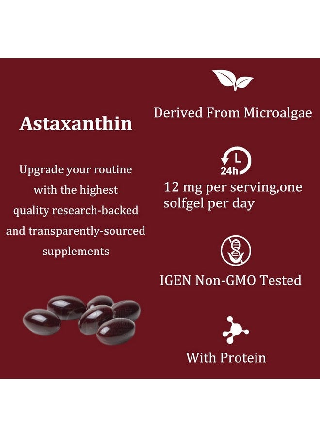 Yoqpoe Astaxanthin 12mg, Natural Antioxidant, Supports Immune, Fresh Microalgae for Skin Eye and Internal Circulation Health, 120 Softgels (01, 01#) - Image 5