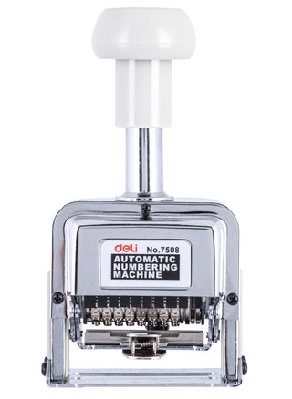 Deli E7508 Numbering Machine 8 Digits with Ink Bottle and 2 Dry Pads, Automatic, Lock Design. - pzsku/Z2EE00AC128115FAE32B2Z/45/_/1732116753/dae5dcf8-c8d0-48fb-86d6-cbfe5b875b24