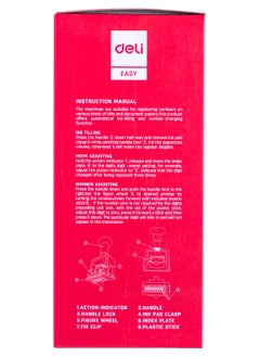 Deli Deli E7508 Numbering Machine 8 Digits with Ink Bottle and 2 Dry Pads, Automatic, Lock Design.  - Image 3