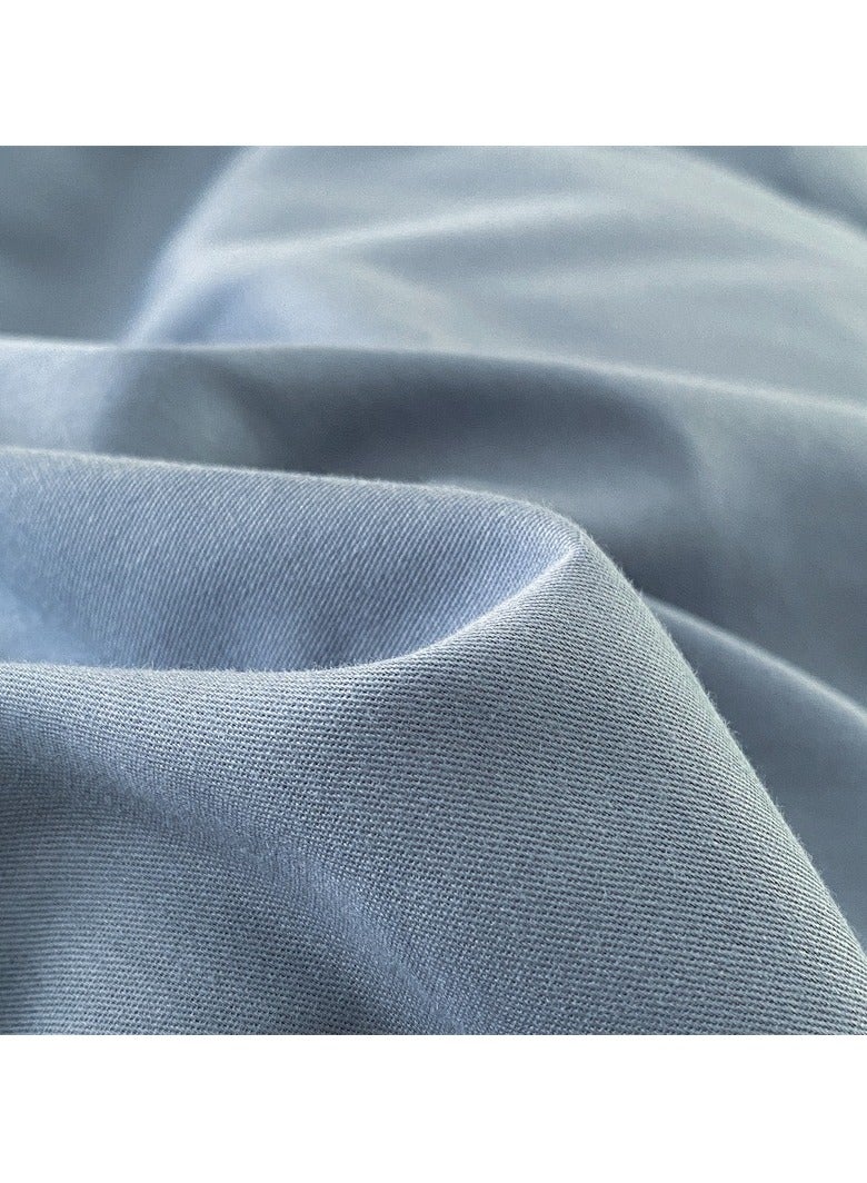 AROAQ Bed Cover Set, Soft Luxurious Pure Bedsheet Set, Long-staple Cotton Simple Solid Color Bed Sheet Quilt Cover Bedding Twill Cotton Set, ( milkshake white, 1.5m fitted sheet set of four)  - Image 3