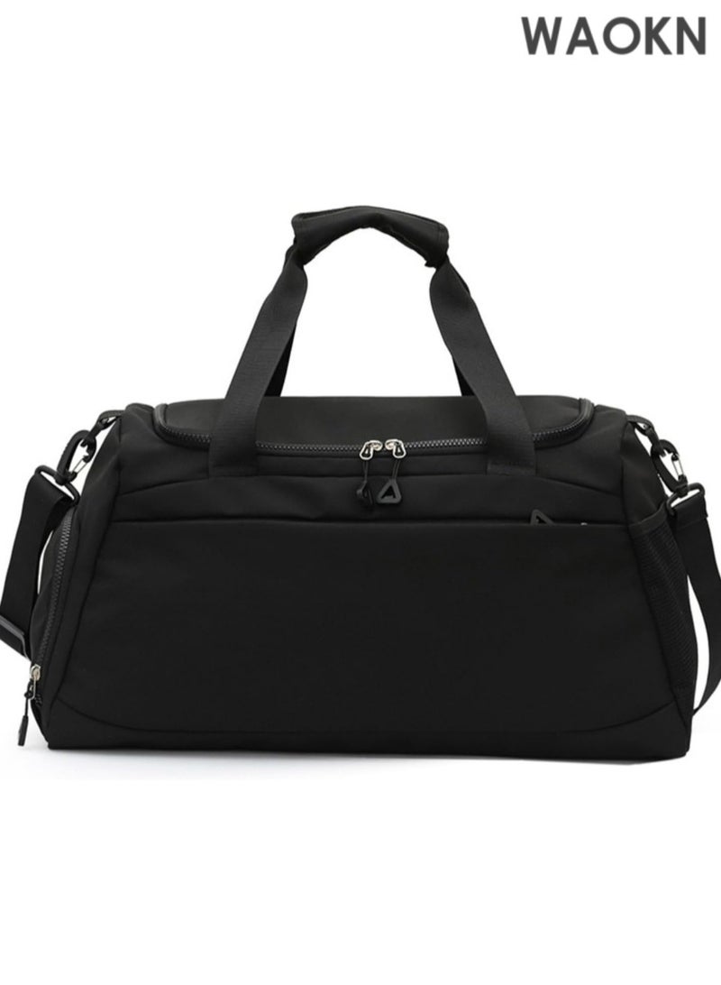 WAOKN Travel Large Capacity Duffel Tote Bag for Women Men,Foldable Portable Expandable Moving Bag,Fashion Sports Fitness Gym Yoga Luggage Crossbody Handbag,Portable Independent Shoe Compartment Yoga Bag  - Image 1