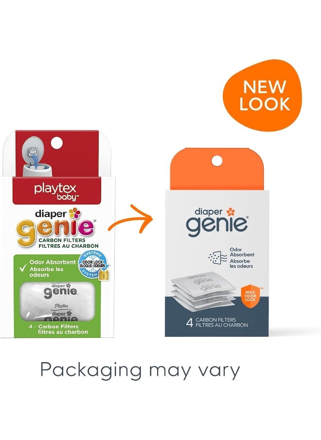 Diaper Genie Diaper Genie Carbon Filter (4-Pack) | Diaper Pail Odor Eliminator & Deodorizer | Compatible with the Diaper Genie Complete and Expressions Pail  - Image 2