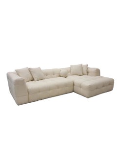 Wooden Twist Wooden Twist Bubble Design Tufted Boucle Fabric Modern 5 Seater Sectional Sofa  - Image 4