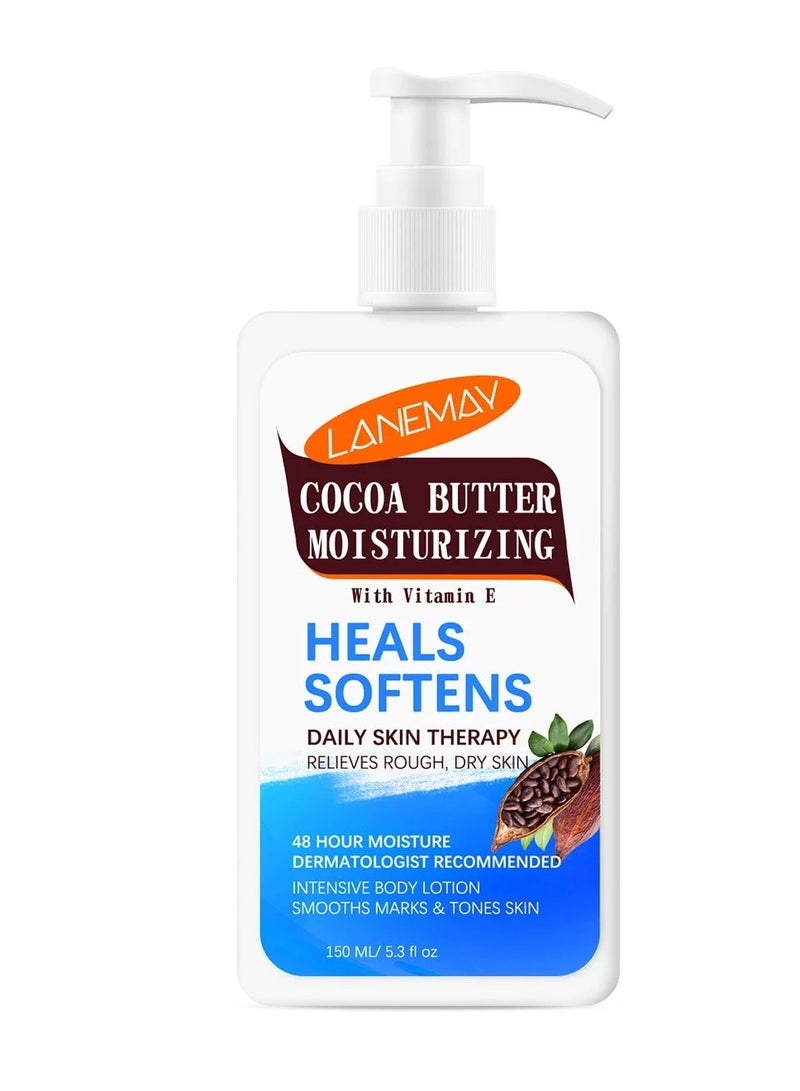LANEMAY Coffee Bean and Shea Butter Body Lotion Moisturizing Nourishing Non Greasy Hydrating Cream for Dry Skin - Image 1