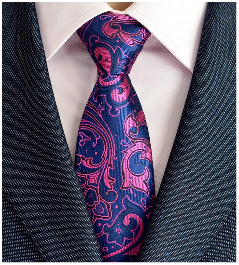 Adulove Men's Necktie Classic Silk Tie Woven Jacquard Neck Ties 6 PCS - Image 3