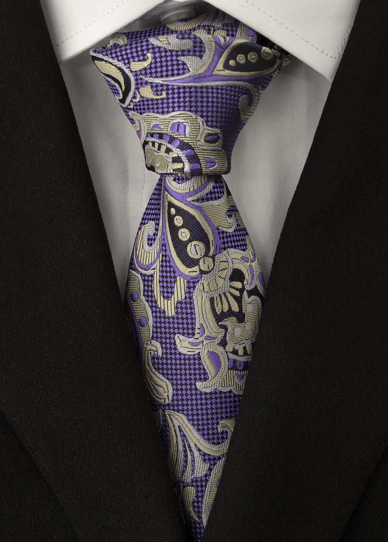 Adulove Men's Necktie Classic Silk Tie Woven Jacquard Neck Ties 6 PCS - Image 5