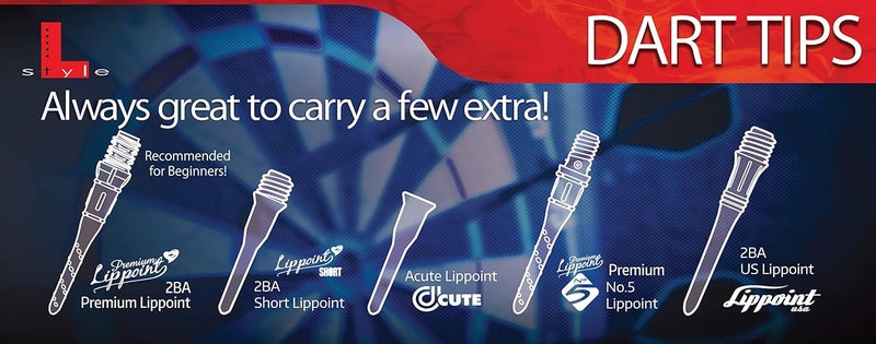 LSTYLE Dart Tips: Original Lippoint - Soft Tip Dart Points - 2BA Thread - Regular Length - 2 Pack Sakura Pink - Image 3