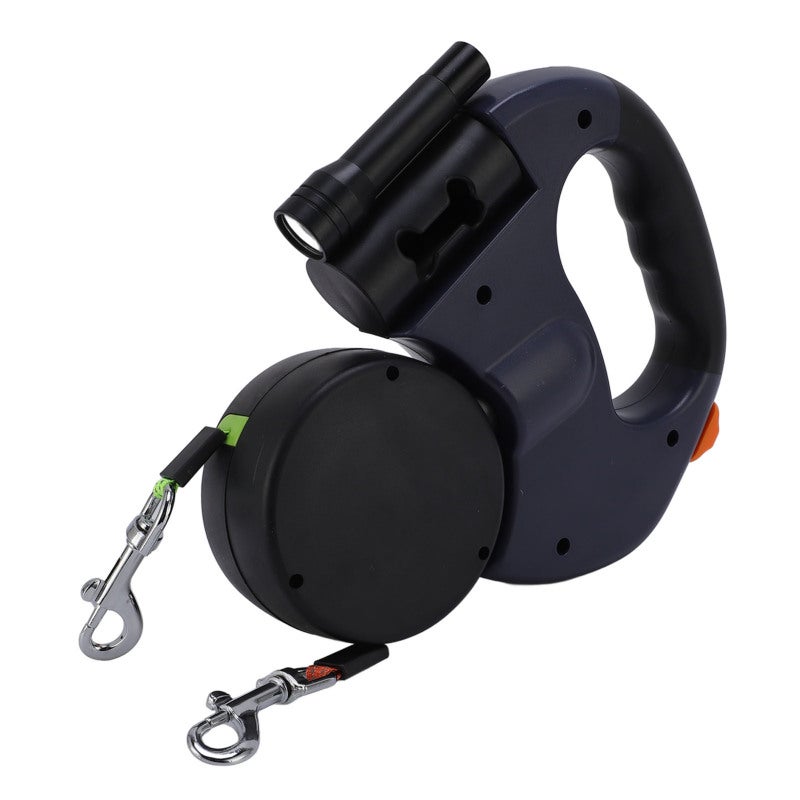 SJ Automatic Retractable Dog Leash Dual Handle With LED Light - High Strength Extendable Leash for Walking Small to Medium Dogs - Image 1